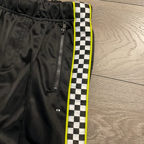 LAZY OAF | Black Track Pant with Checkered Detail (XS) - Picture 5 of 9